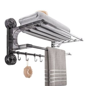 Multi Pole Bathroom Towel Drying Rack Punch Free