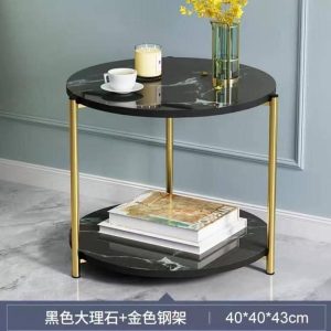 Marble round side stool
