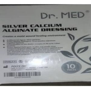 Silver calcium alginate dressing 10 by 10cm