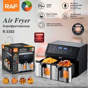 RAF Double Door Healthy Airfryer  4.5L + 4.5L
