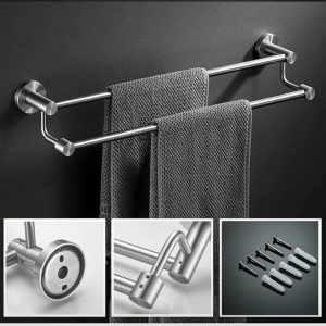 Stainless Steel Double layer Towel Hanger (80cm)