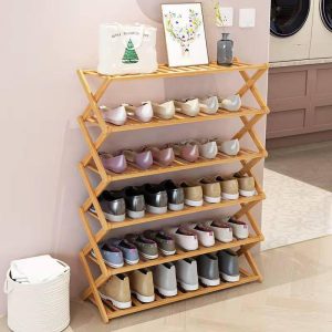 Bamboo shoe rack