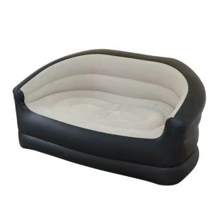Inflatable double sofa with foot pump, inflatable couch for two