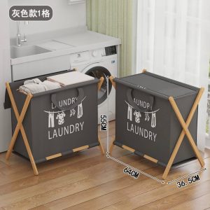 Wooden laundry bag