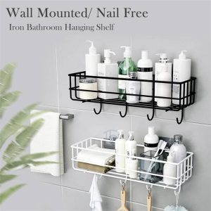 Thick, heavy duty wall mounted Iron bathroom hanging shelf..... 