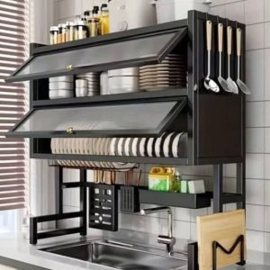 Heavy 85cm big size Double door over the sink plate rack *NOW*